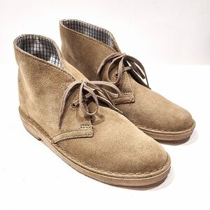 Clarks Originals Desert Boot Women’s US 7.5M Oakwood Suede Tan Crepe Sole Chukka